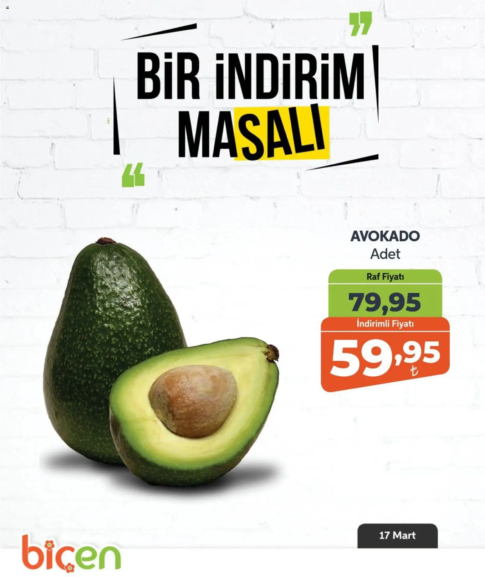 Biçen Market Biçen Market - Bir İndirim MaSalı - meyve 17.03.2026 - Broşürünün önizlemesi