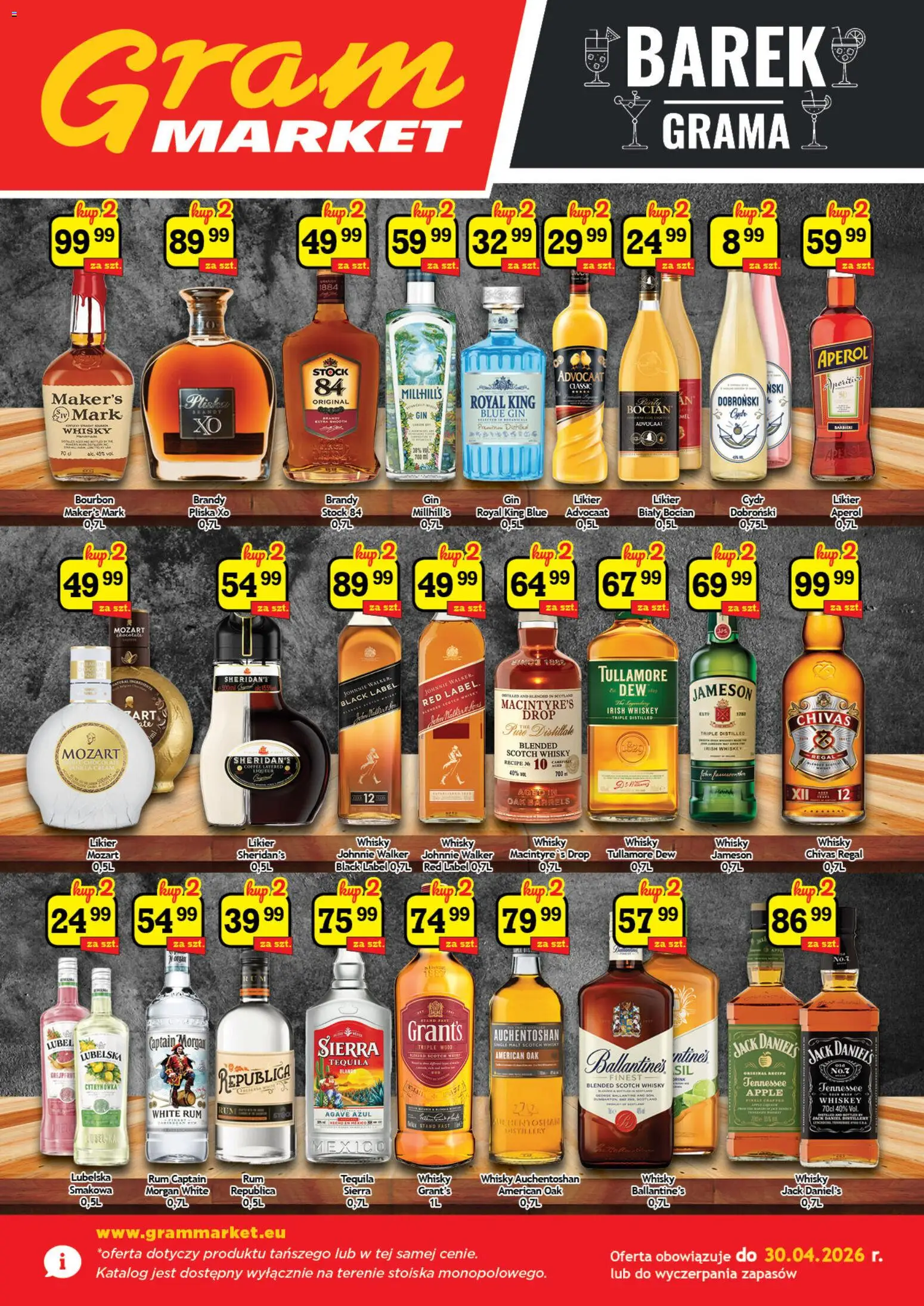 Pogląd gazetki "Gram Market gazetka - Barek" ze sklepu Gram Market ważnej od 01.04.2026