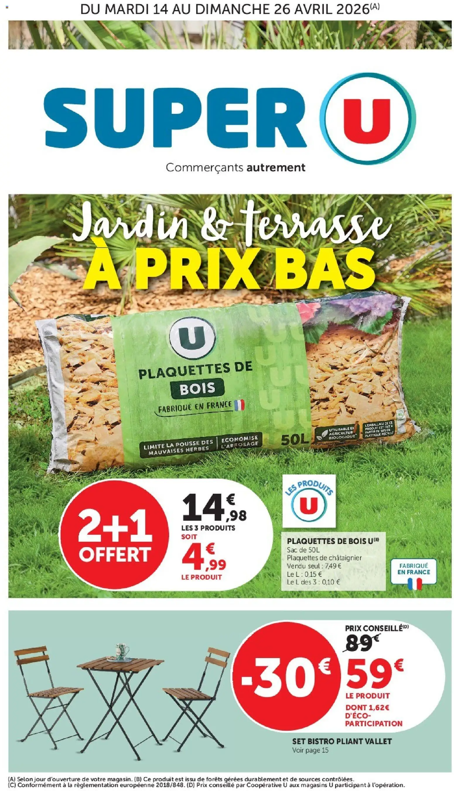 Prévisualisation de Super U - Jardin & Terrasse à prix bas du magasin Super U formulaire valide 14/04/2026 - Sac