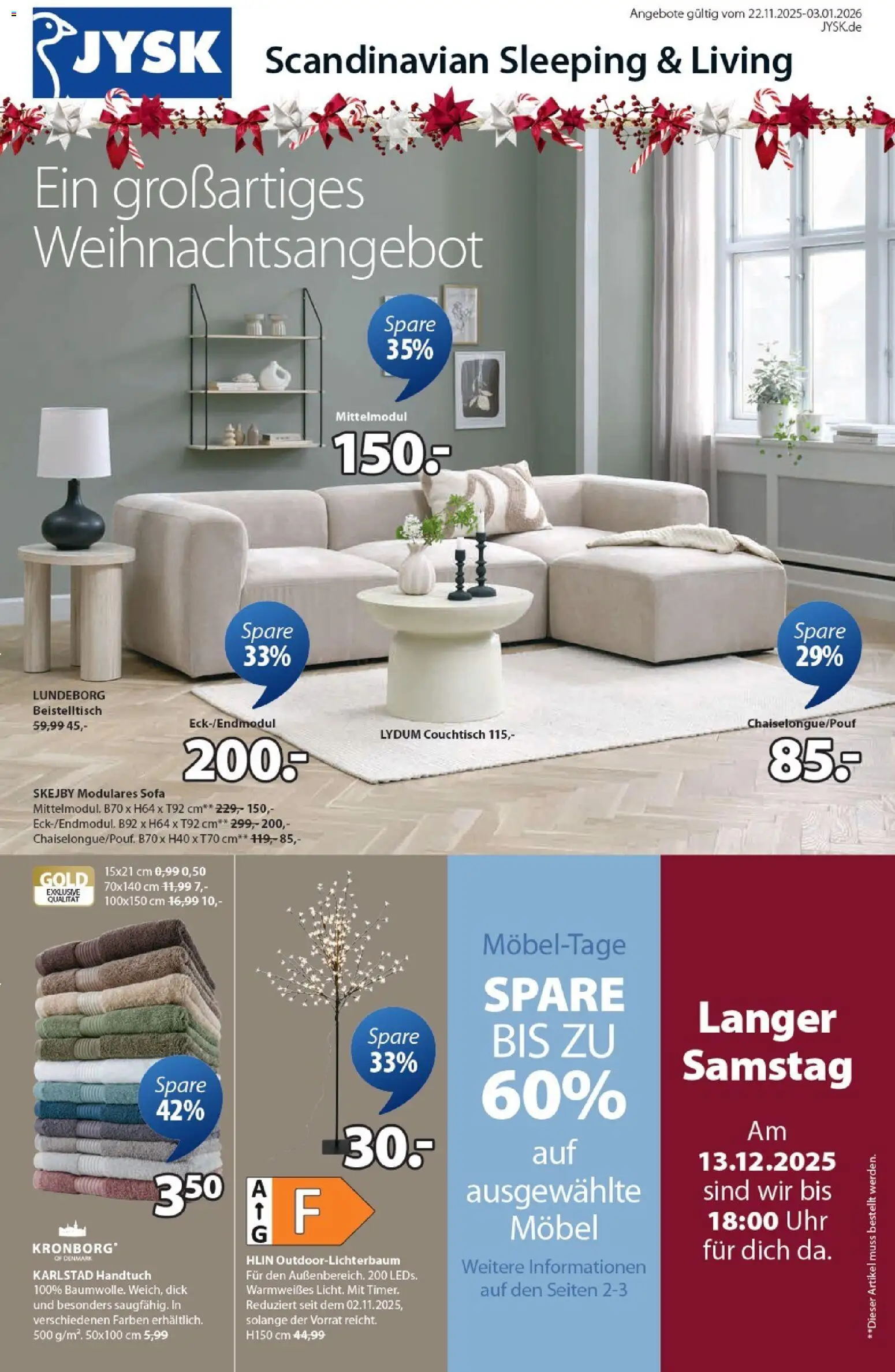 Vorschau von dem Prospekt des Geschäftes JYSK, gültig ab dem 22.11.2025