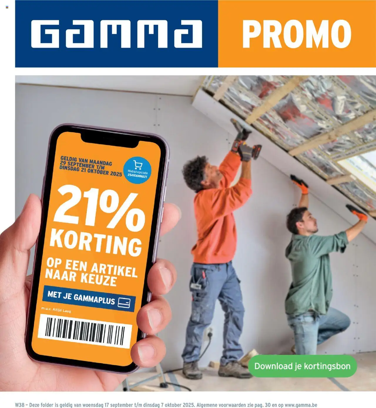 GAMMA shop Folder geldig vanaf 17/09/2025 - Paginanummer 1