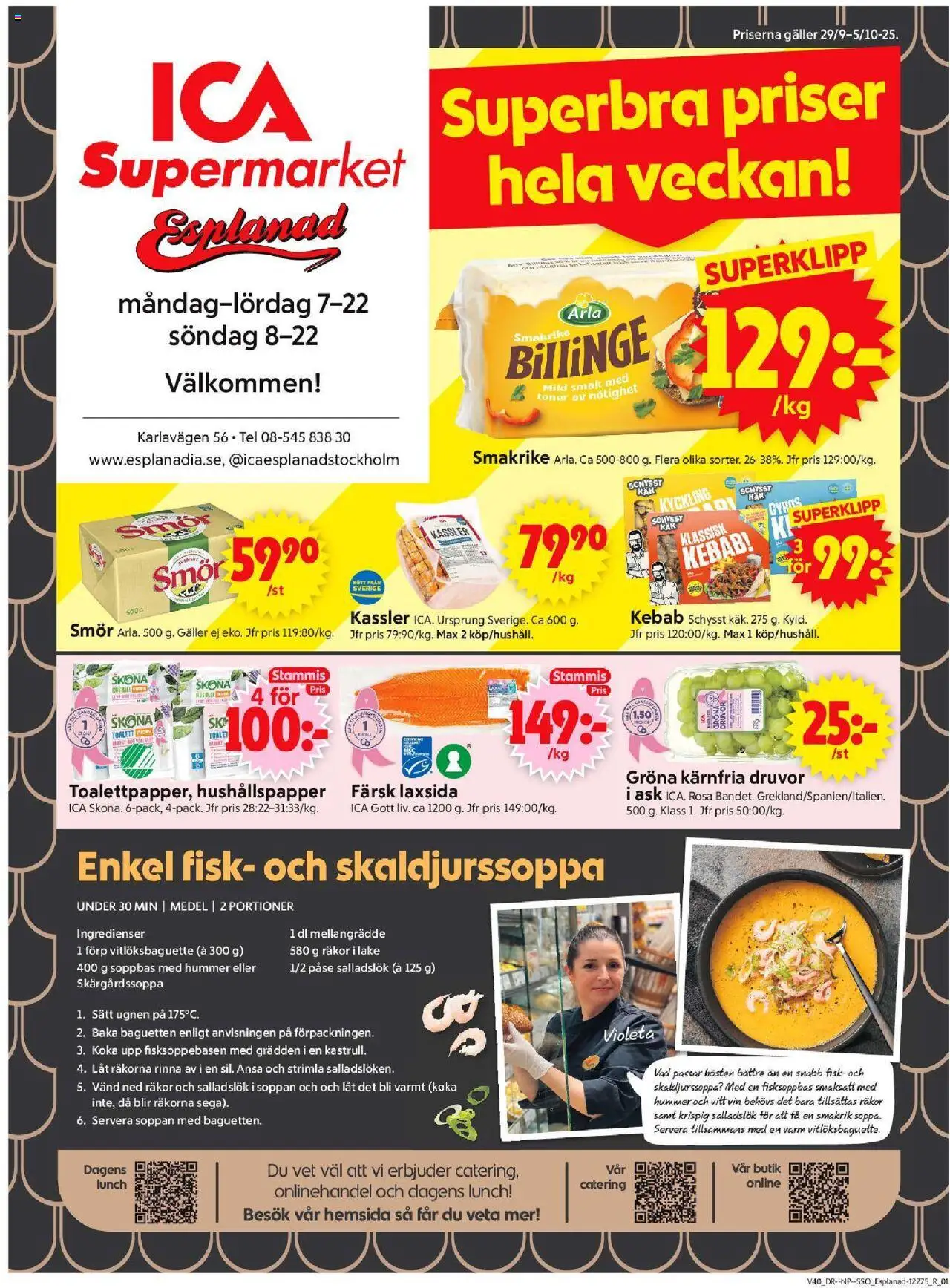 Stockholm är giltig 29/09 2025 > Veckans Erbjudanden gäller från 29/09/2025 till 05/10/2025 sidnummer 1