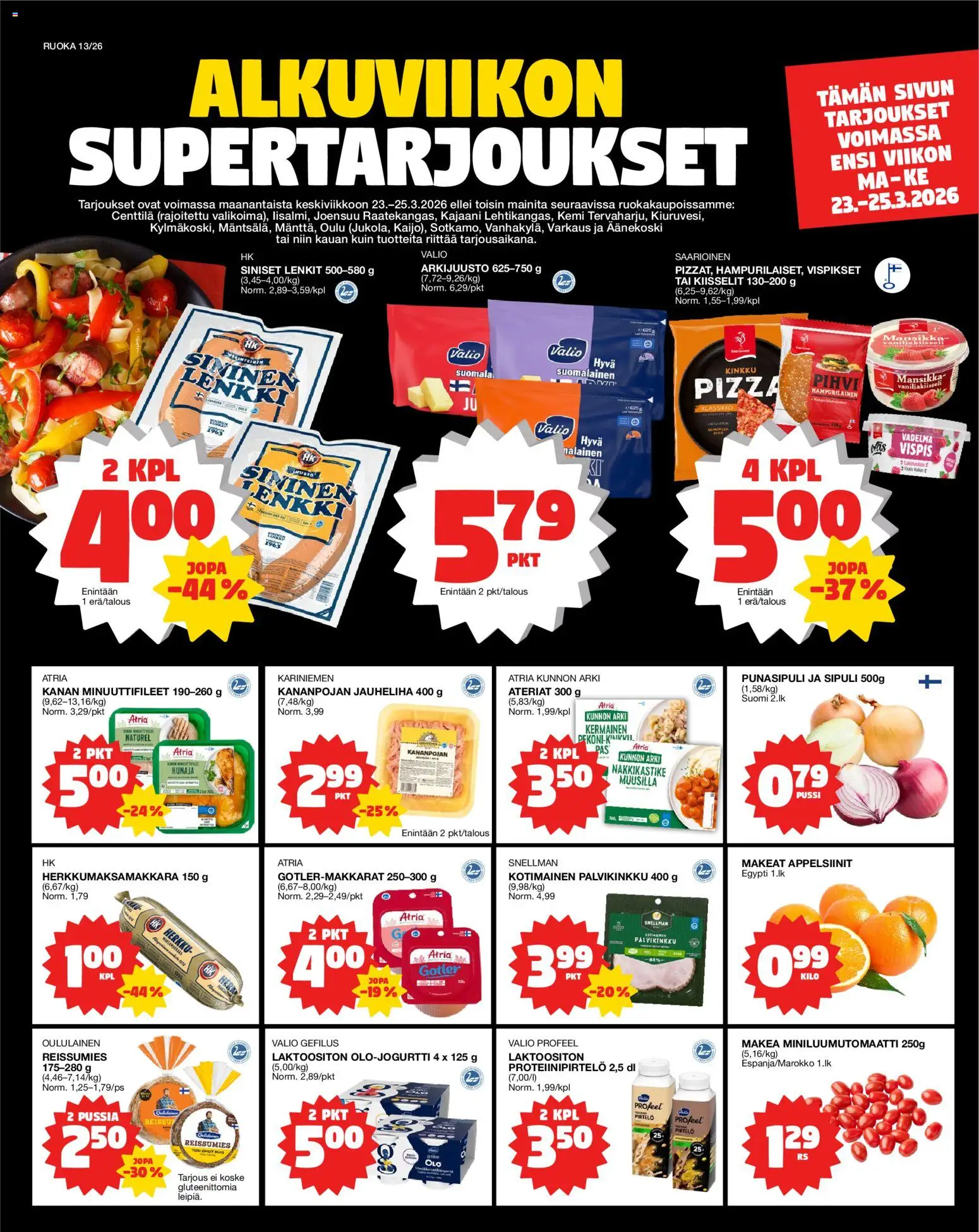 Kaupan Tokmanni Tokmanni ruokatarjoukset esikatselu, voimassa 23/03/2026