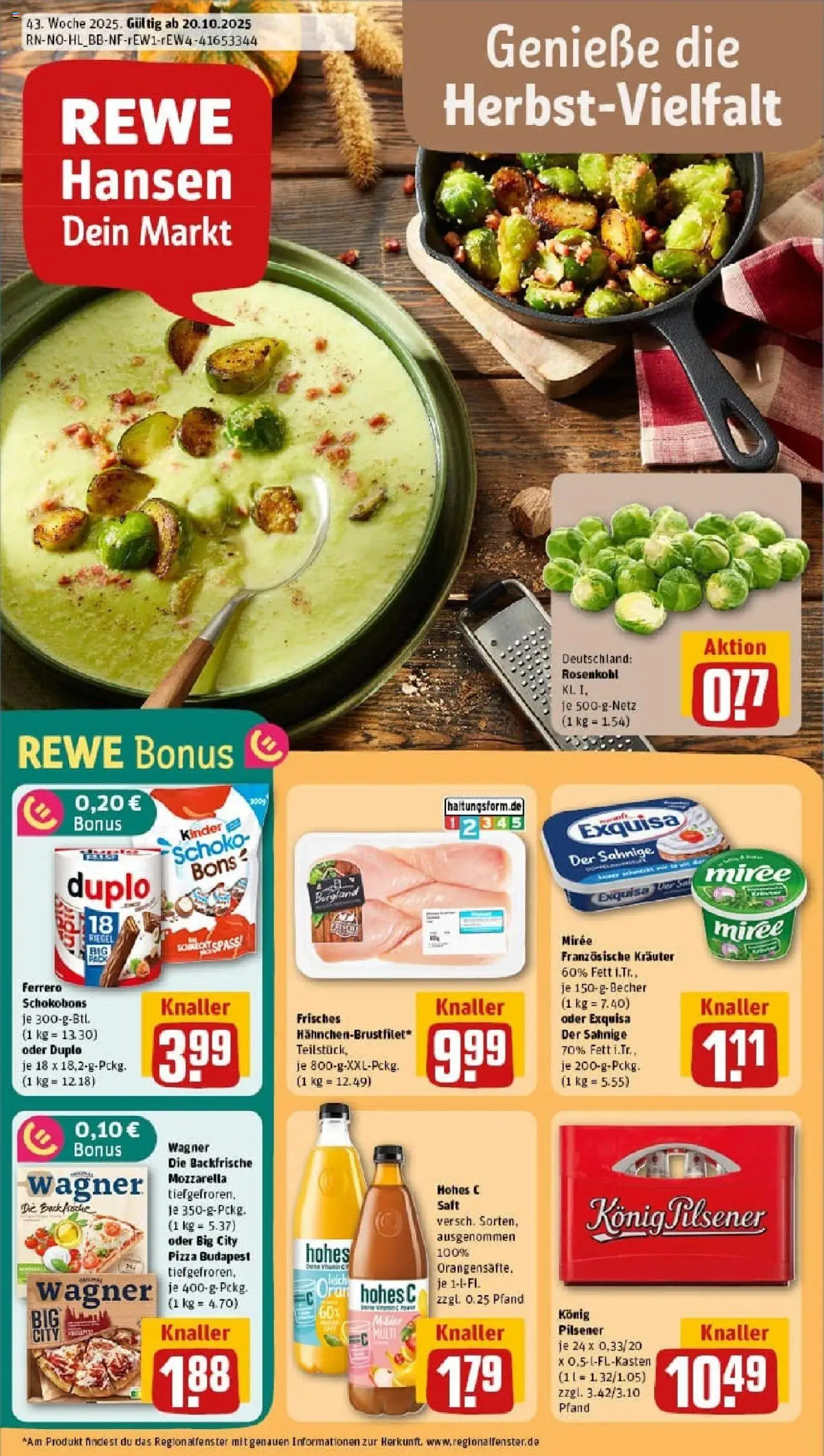REWE Prospekt ab 19.10.2025 nächste Woche - Prospekt Flensburg	