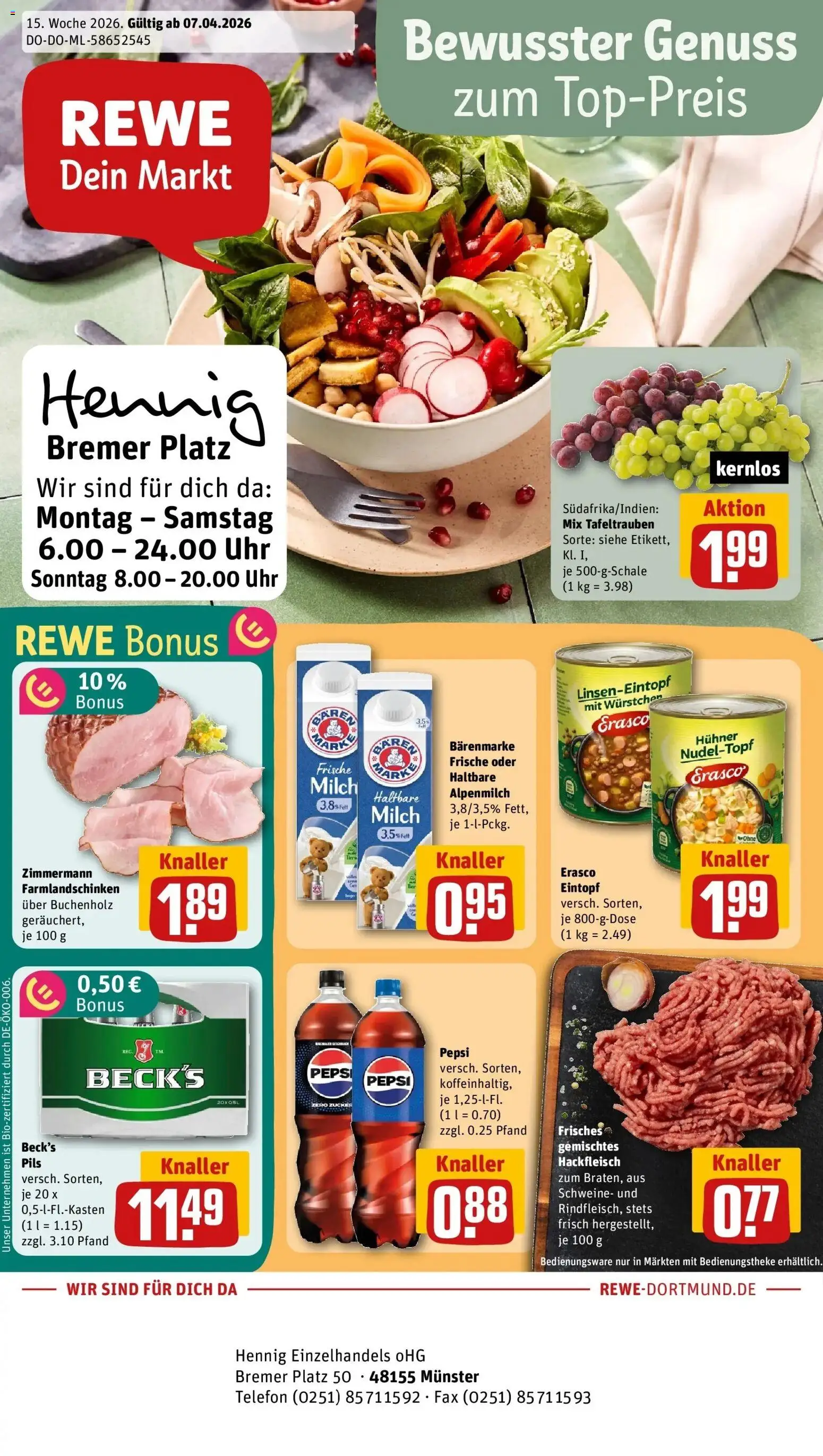 Vorschau von dem Prospekt des Geschäftes Rewe, gültig ab dem 05.04.2026