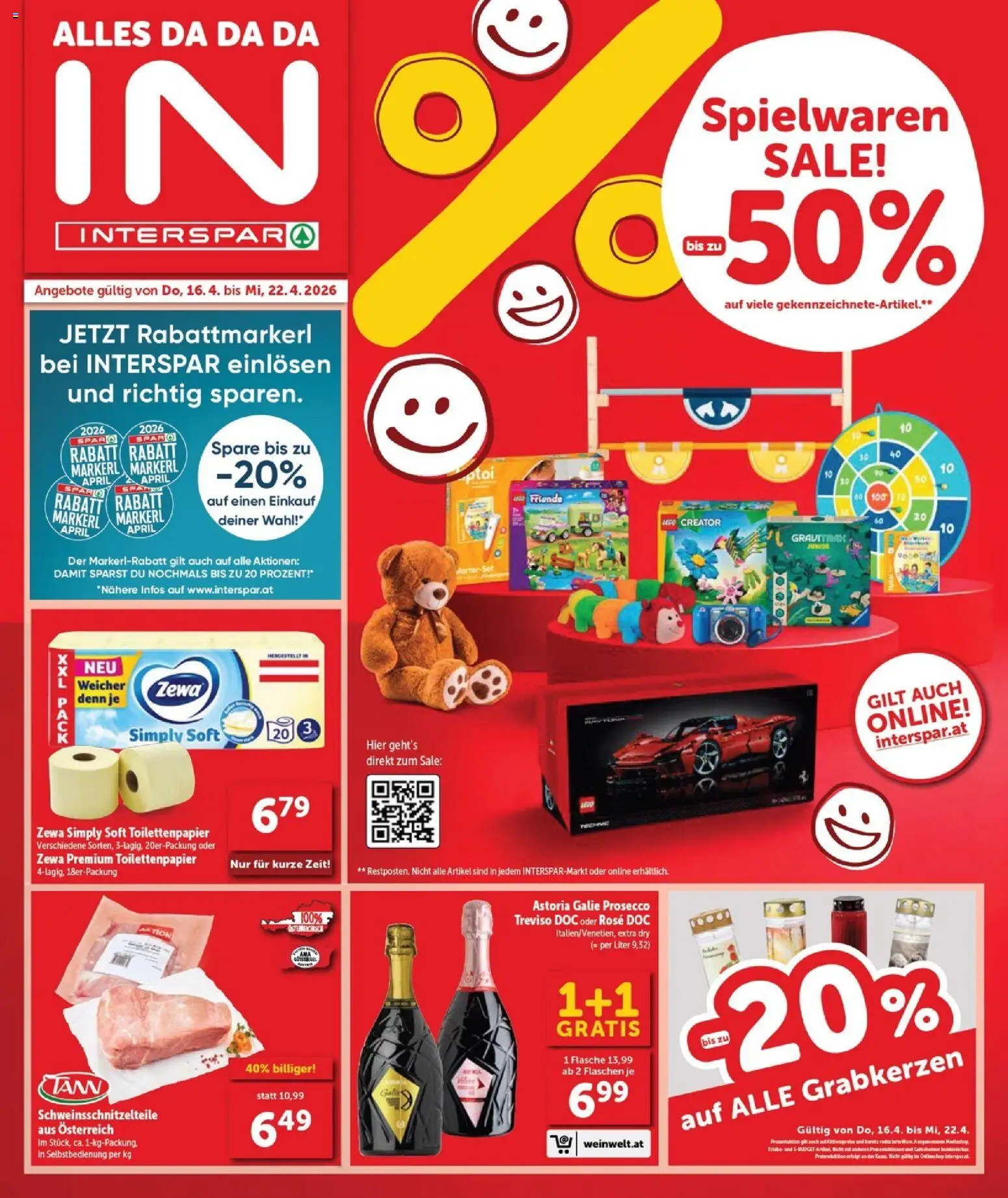 Vorschau der Angebote: Interspar Interspar Flugblatt - Burgenland Sued gültig ab 16.04.2026 - Prosecco, Grabkerzen