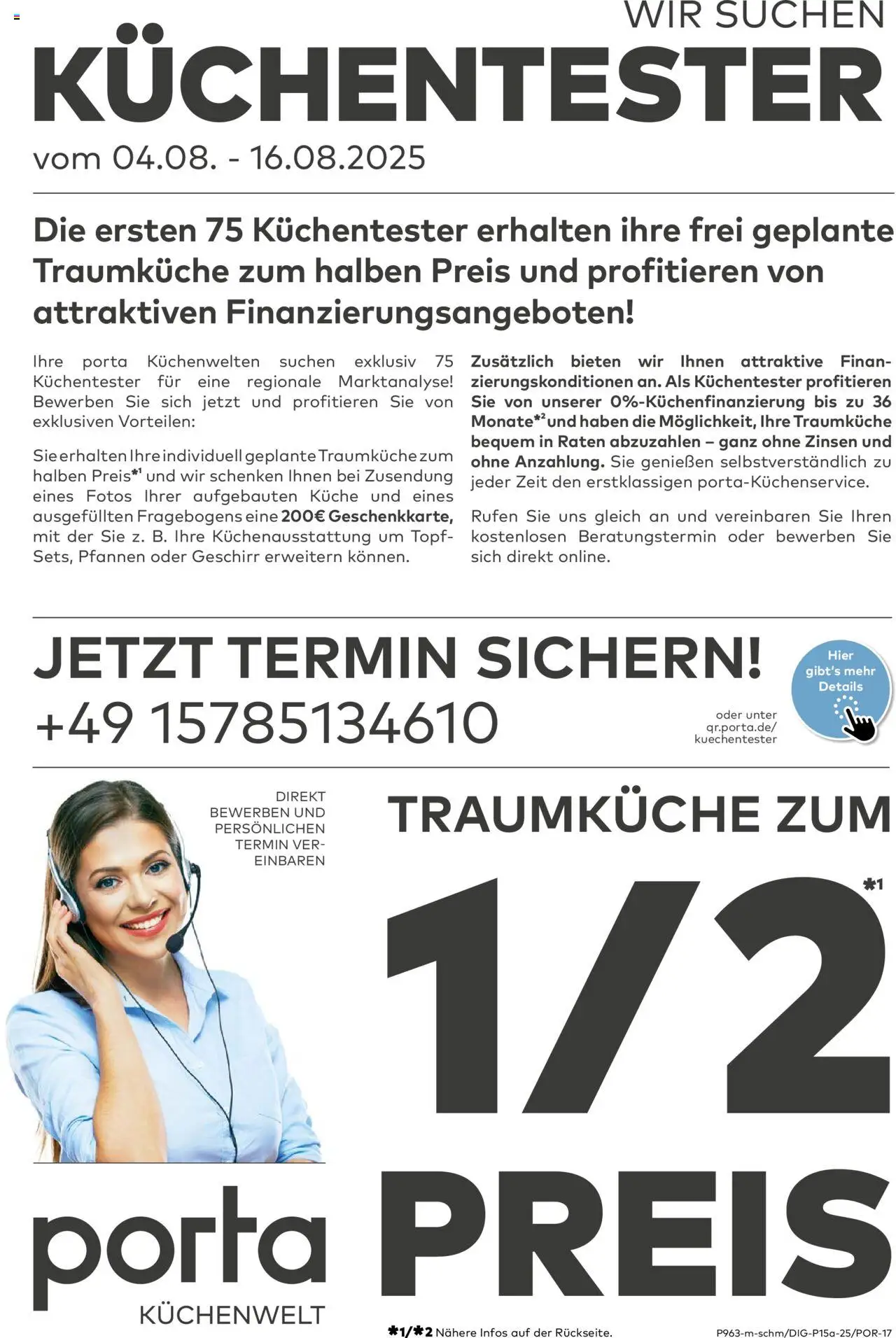 Porta! Küchentester gesucht (vom 04.08.2025 - 17.08.2025) - Küche