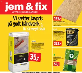 Eksempel på tilbudsavis Tilbudsavis fra butik Jem & fix gyldig fra 10/08/2025