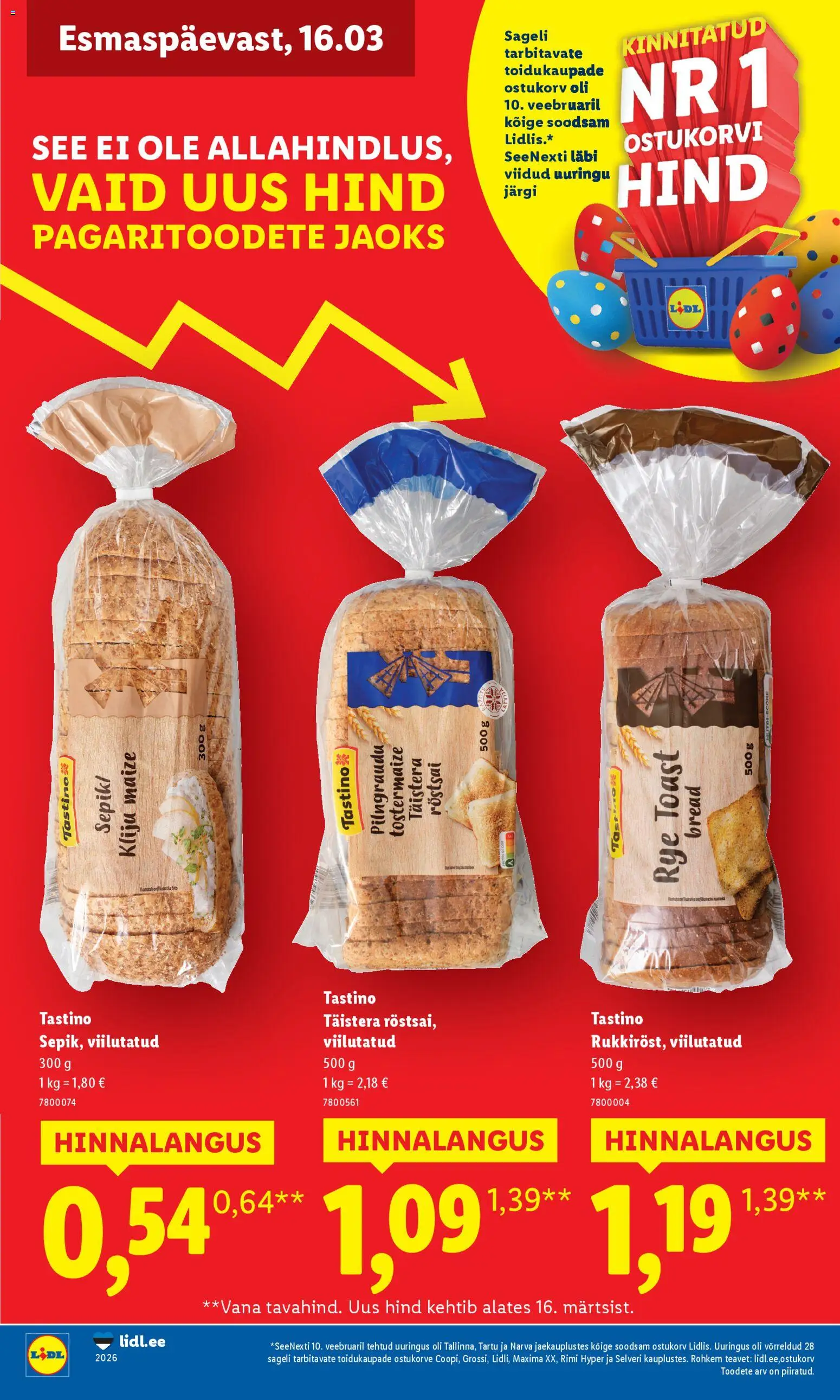 Lidl kliendilehe eelvaade alates 16.03.2026
