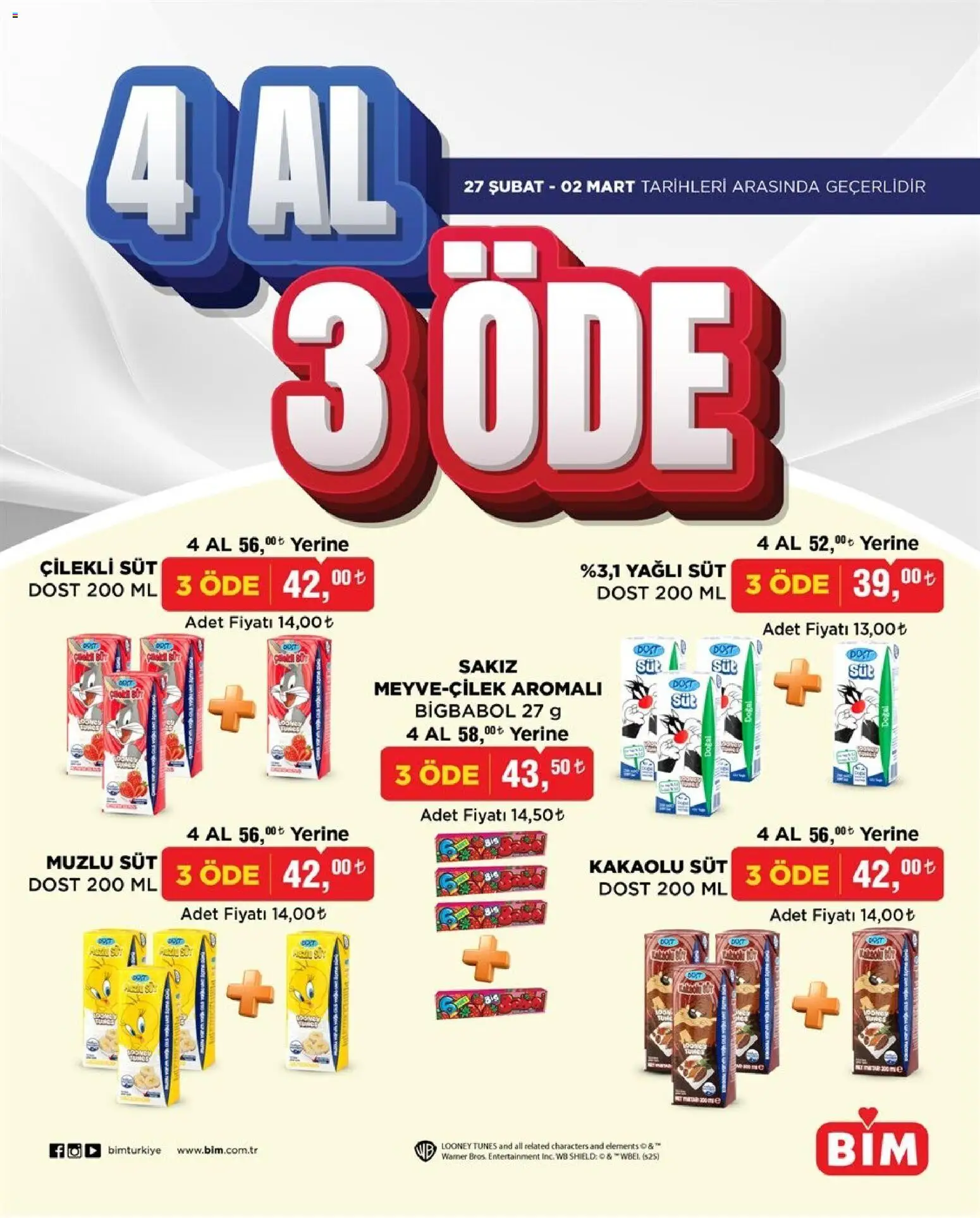 BİM BİM - 4 Al 3 Öde, İndirim 27.02.2026 - Broşürünün önizlemesi