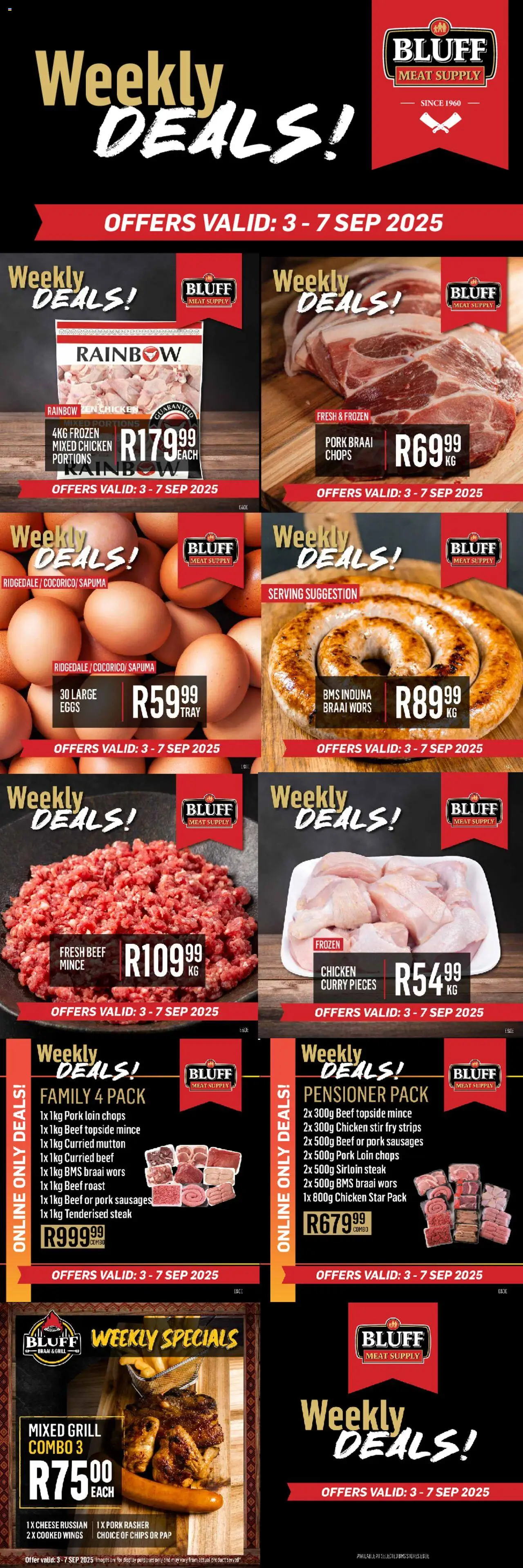 Bluff Meat Supply Weekly DEALS! from 03/09 - 07/09/2025 > Promotions