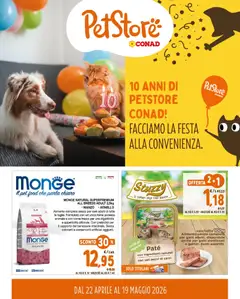 Anteprima dell'opuscolo Conad volantino PetStore Lazio, Campania, Sicilia dal negozio Conad valido da 22/04/2026