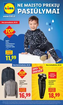 LIDL parduotuvės leidinio Leidinys - Ne maisto prekių pasiūlymai galiojančio nuo 2025.08.25 peržiūra