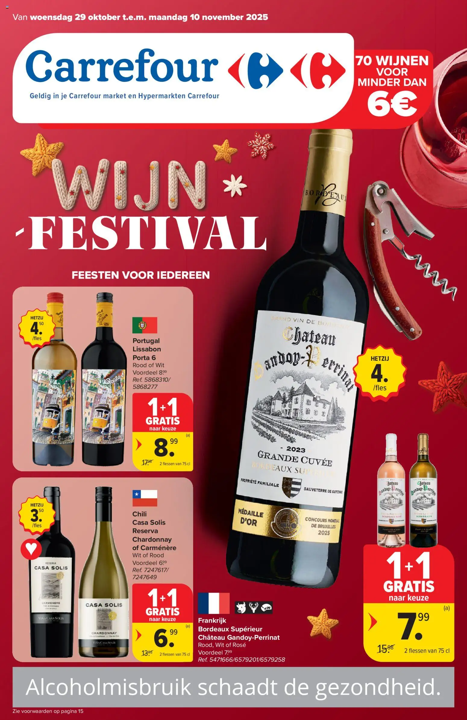 Carrefour shop Hypermarken - Market Wijnfestival geldig vanaf 29/10/2025 - Paginanummer 1