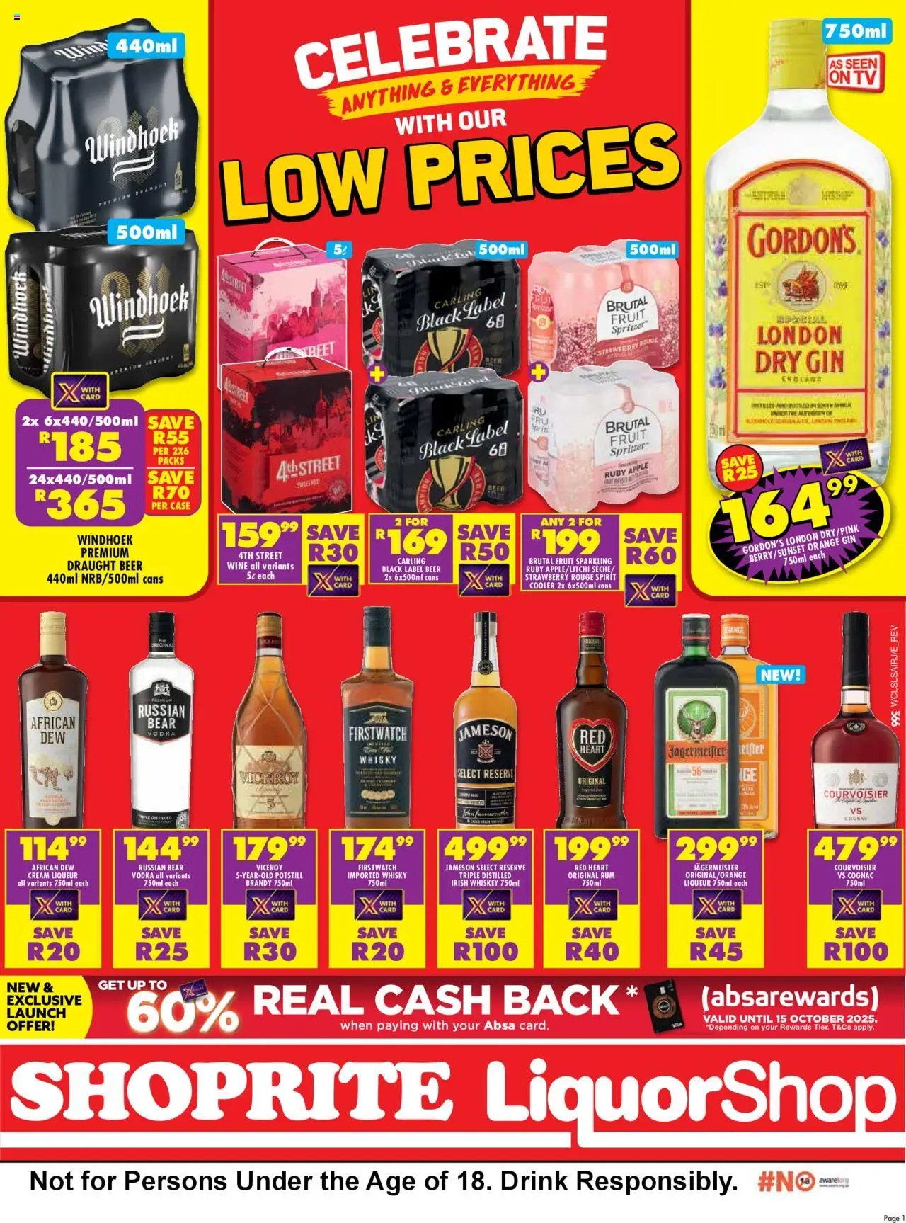 Shoprite Western Cape - LiquorShop Savings 23/09 - 08/10/2025 >> Catalogue