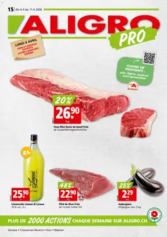 Vorschau des Merkblatts Aligro aktionen Chavannes, Matran, Genève, Sion vom Shop Aligro gültig von 06.04.2026 bis 11.04.2026