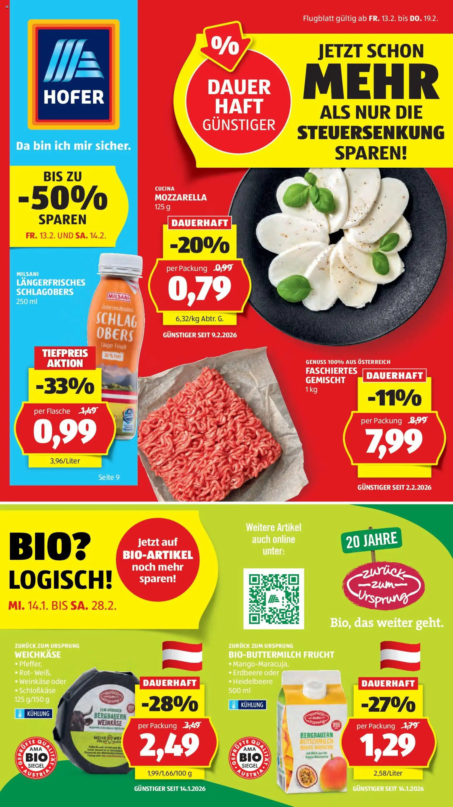 Vorschau der Angebote: Hofer Flugblatt gültig ab 13.02.2026