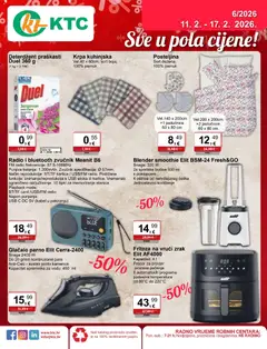 Pregled letka Katalog sve u pola cijene trgovine KTC vrijedi od 11.02.2026