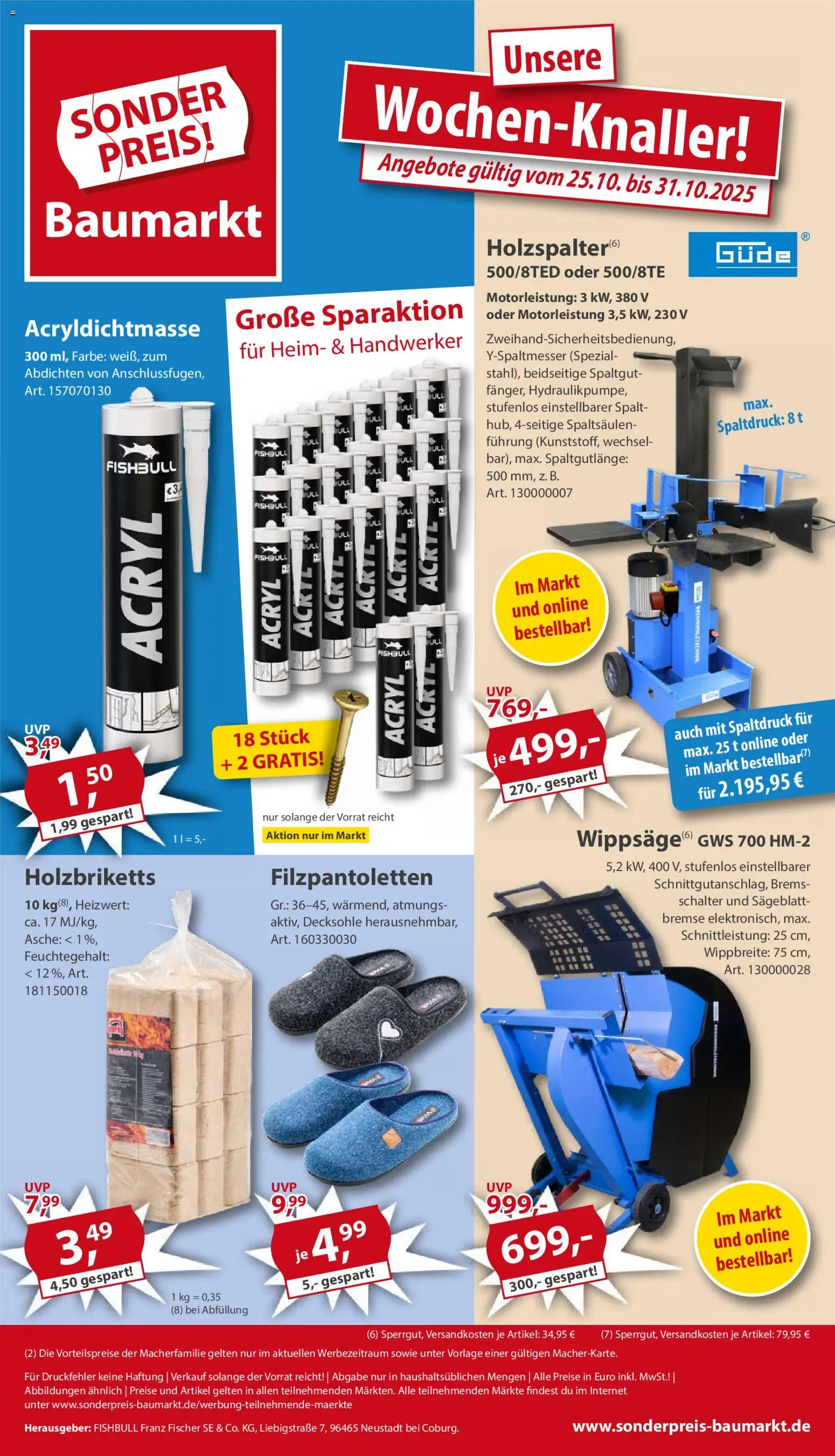 Sonderpreis Baumarkt Prospekt (vom 25.10.2025 - 31.10.2025)