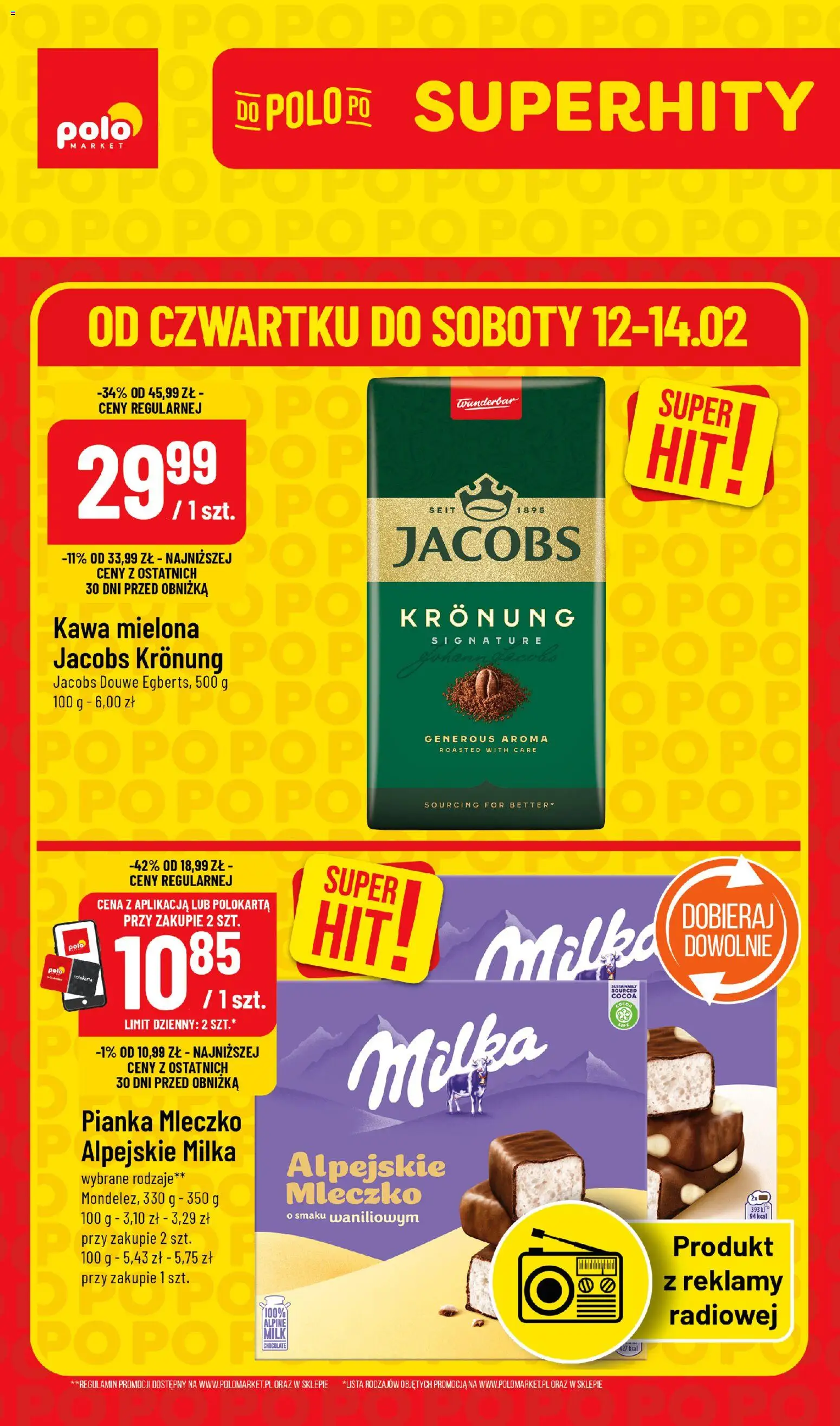 Pogląd gazetki "Super Hity" ze sklepu POLOmarket ważnej od 12.02.2026