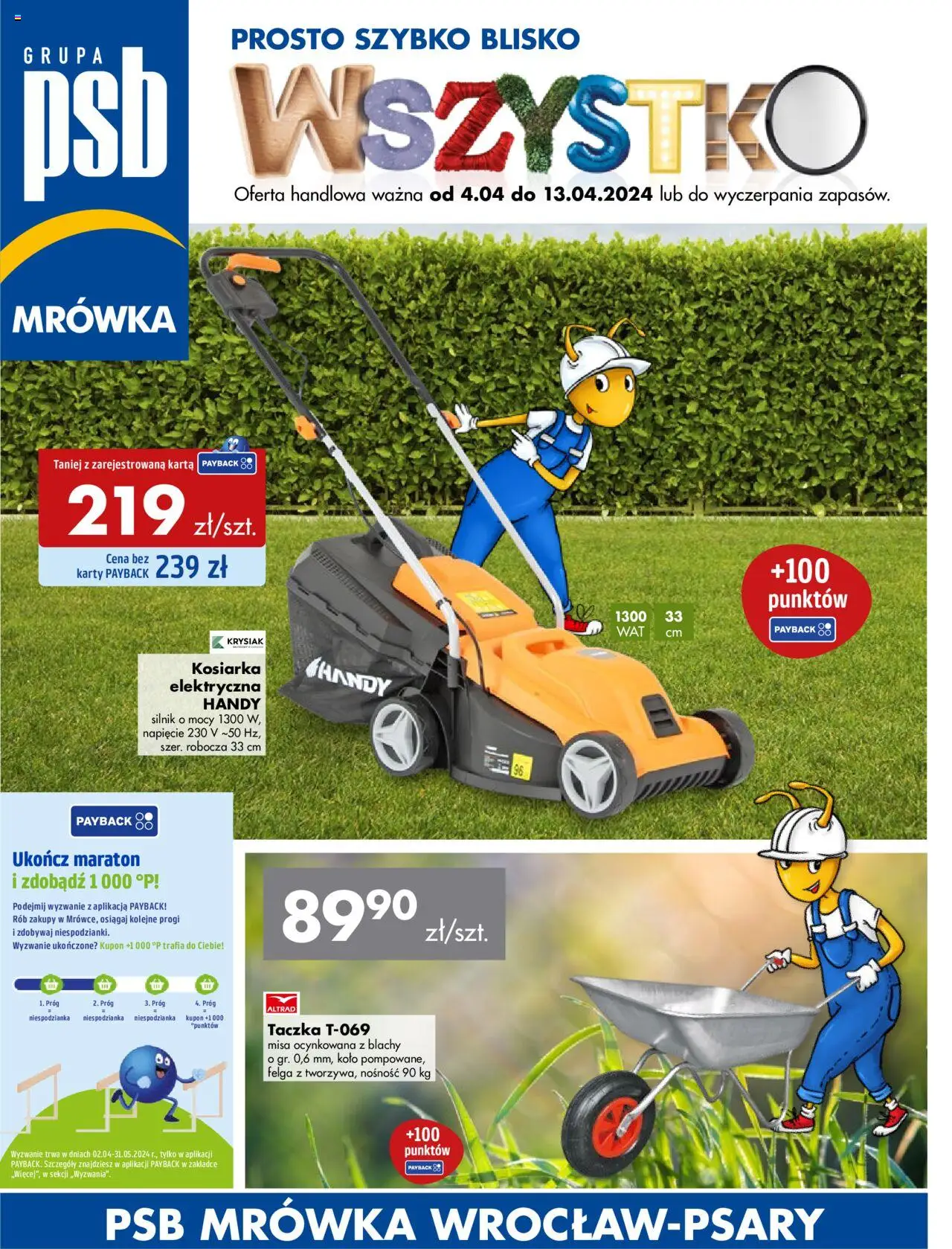 Pogląd gazetki "Psary" ze sklepu Mrówka ważnej od 04.04.2024 - Kosiarka