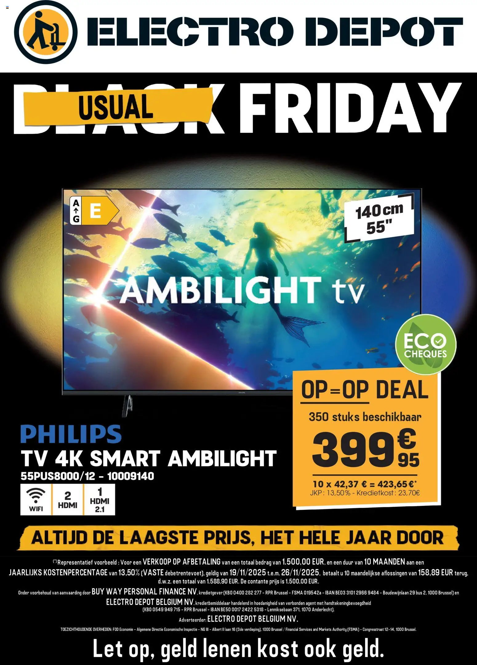 Voorbeeld van Black Friday van winkel Electro Depot geldig vanaf 19/11/2025