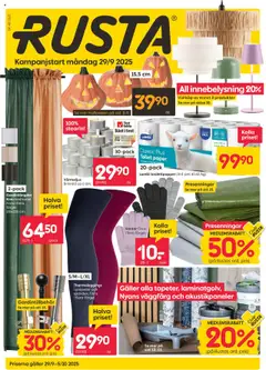 Förhandsgranska reklamblad Aktuella reklamblad Rusta från butik Rusta gäller från 29/09/2025