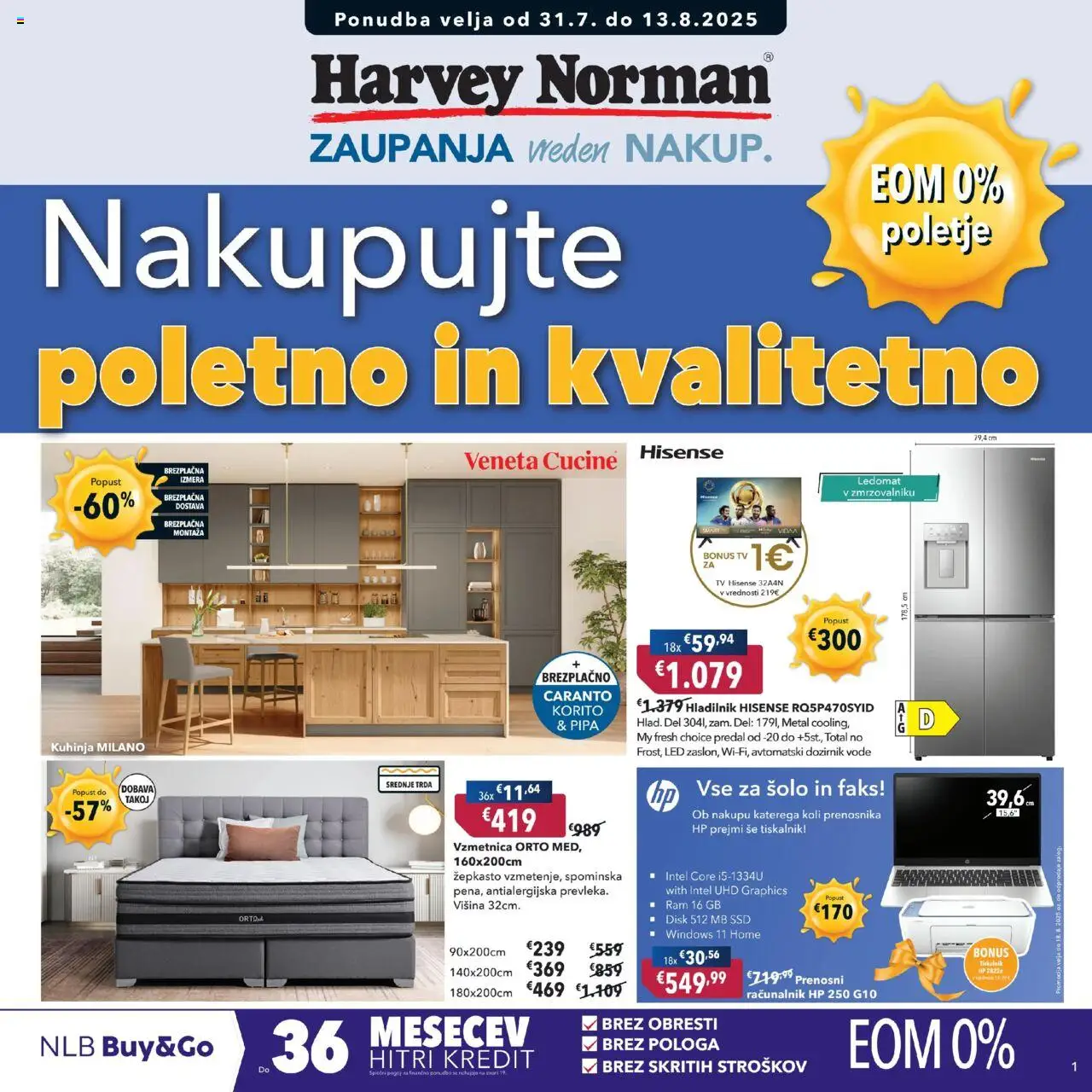 Harvey Norman Katalog od 31.07.2025 - aktualna ponudba - stran 1