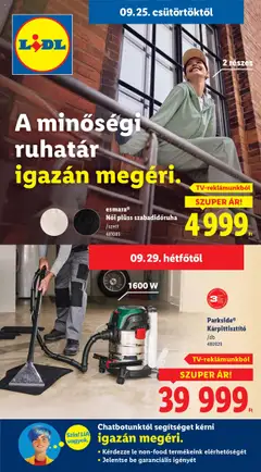 Lidl - Nonfood kínálatunk megtekintése, amely érvényes 2025.09.25.-től