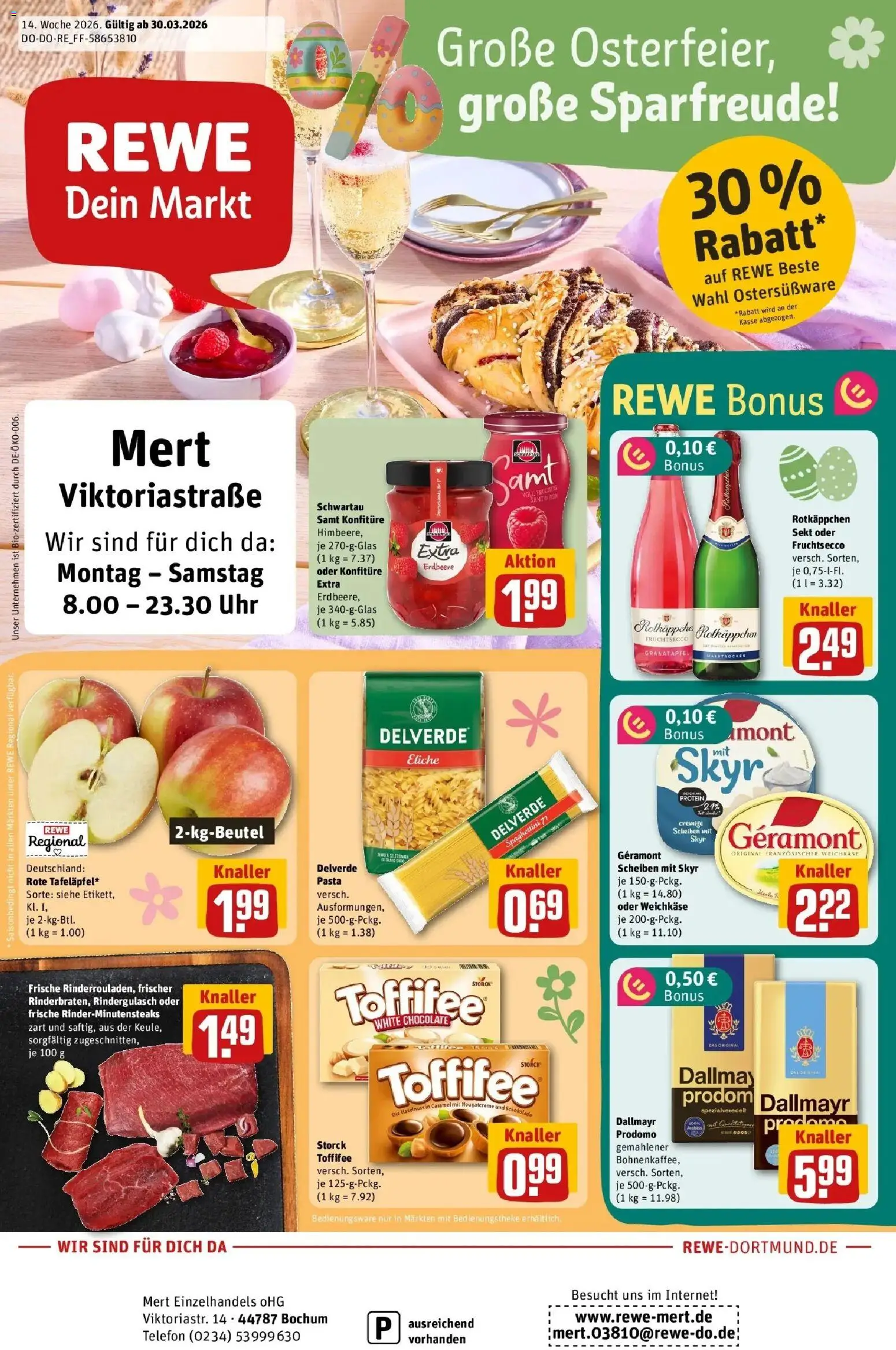 Vorschau von dem Prospekt des Geschäftes Rewe, gültig ab dem 30.03.2026
