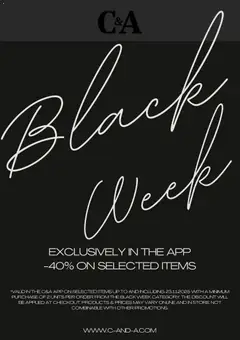 C&A - Black Friday megtekintése, amely érvényes 2025.11.21.-től