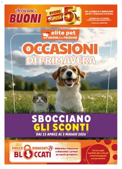 Anteprima dell'opuscolo Elite Supermercati volantino Pet dal negozio Elite Supermercati valido da 15/04/2026