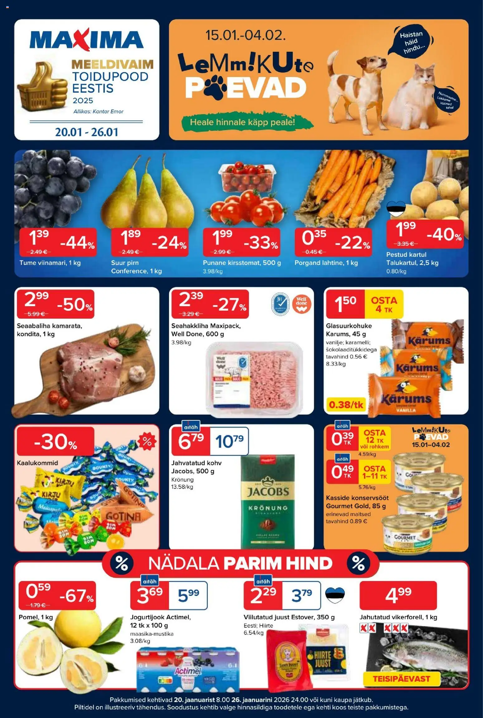 Maxima kliendilehe eelvaade alates 20.01.2026