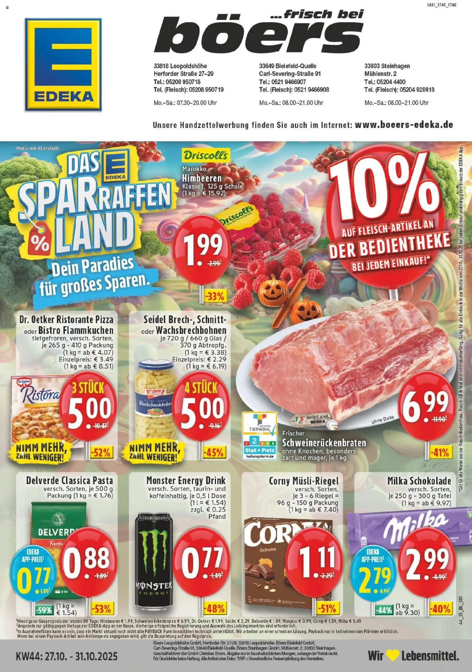 EDEKA Prospekt ab 26.10.2025 - Prospekt Bielefeld Online