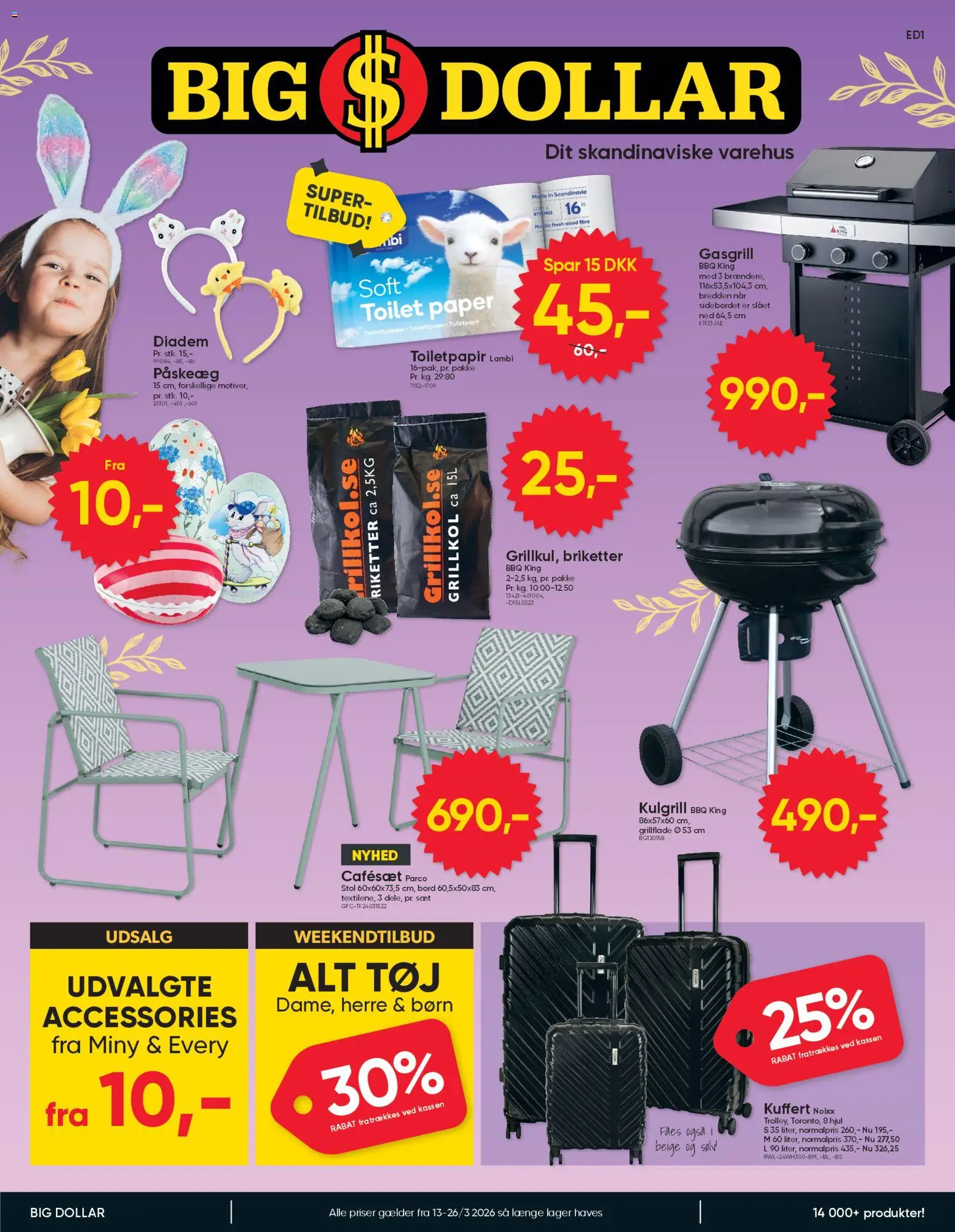 Eksempel på tilbudsavis Bigdollar - Tilbudsavis fra butik Bigdollar gyldig fra 13/03/2026
