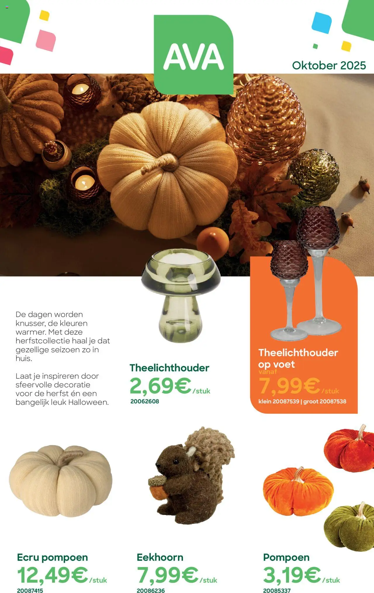 Voorbeeld van Folder van winkel AVA geldig vanaf 01/10/2025 - Pompoen, Decoratie