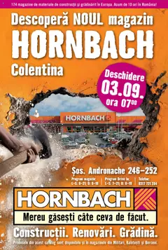 Previzualizarea de cataloage: Hornbach Catalog - Colentina valabil de la 03.09.2025