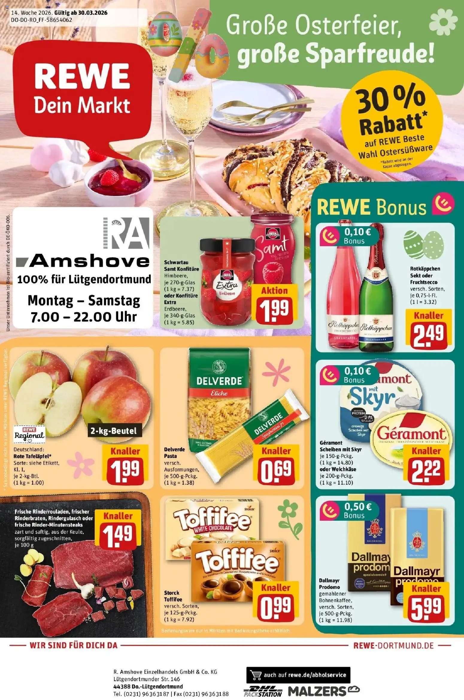 Vorschau von dem Prospekt des Geschäftes Rewe, gültig ab dem 30.03.2026