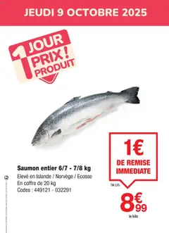 Prévisualisation de 1 jour prix produit du magasin Promocash formulaire valide 09/10/2025