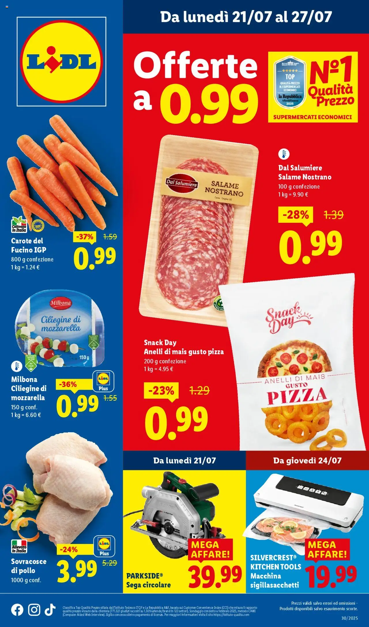 Volantino Lidl valido da 21/07/2025 numero di pagina 1