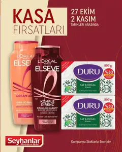 Seyhanlar Market Kasa Fırsatları 27.10.2025 - Broşürünün önizlemesi