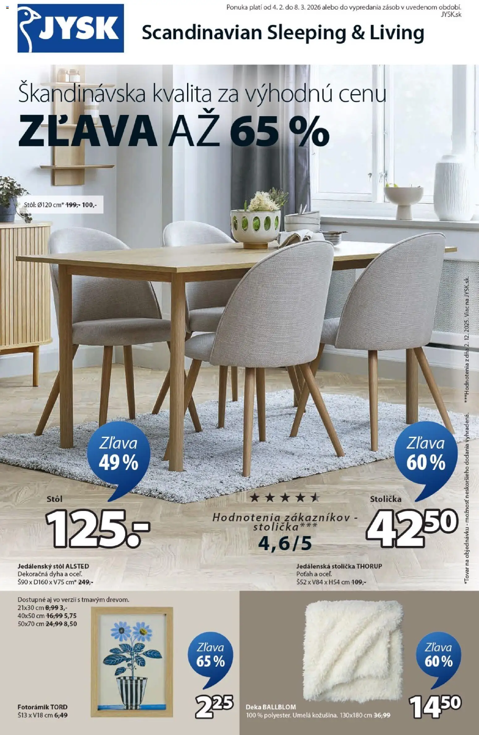 Náhľad JYSK letáku platného od 04.02.2026