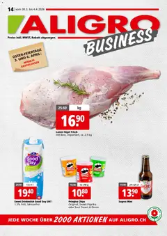 Vorschau des Merkblatts Aligro aktionen Business Schlieren, Gossau SG, Frauenfeld, Rapperswil-Jona, Sargans, Bern vom Shop Aligro gültig von 30.03.2026 bis 04.04.2026