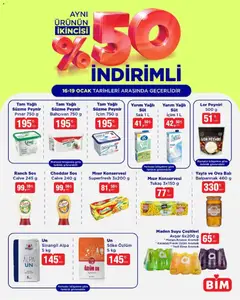 BİM İkinci Ürün %50 İndirimli 16.01.2026 - Broşürünün önizlemesi