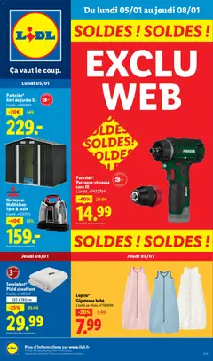 Prévisualisation de Catalogue les bonnes affaires de la semaine Exclu Web du magasin LIDL formulaire valide 05/01/2026