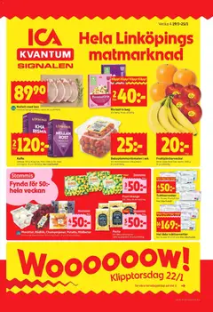 Förhandsgranska reklamblad Linköping från butik ICA Kvantum gäller från 19/01/2026