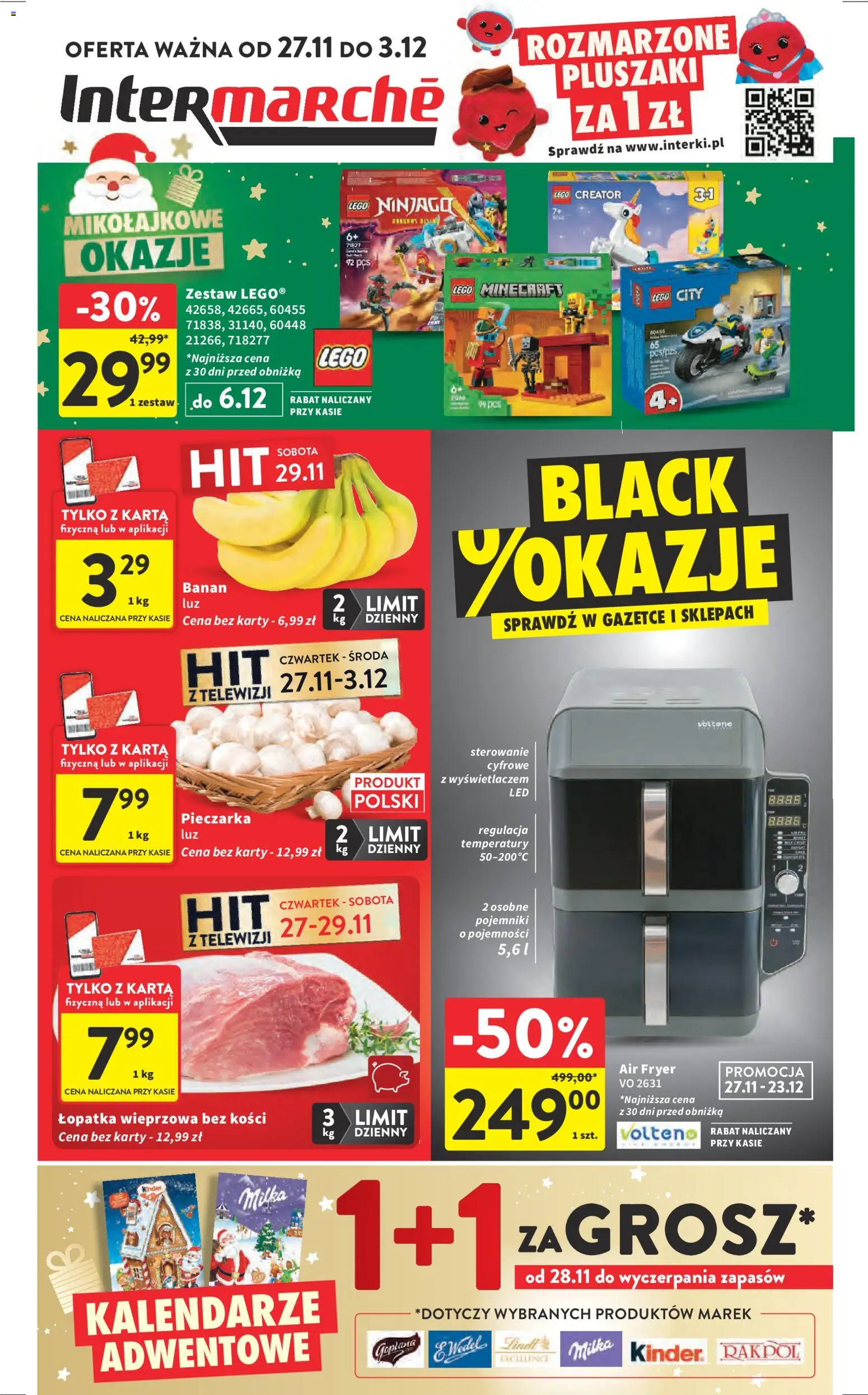 Pogląd gazetki "Black Friday" ze sklepu Intermarche ważnej od 27.11.2025