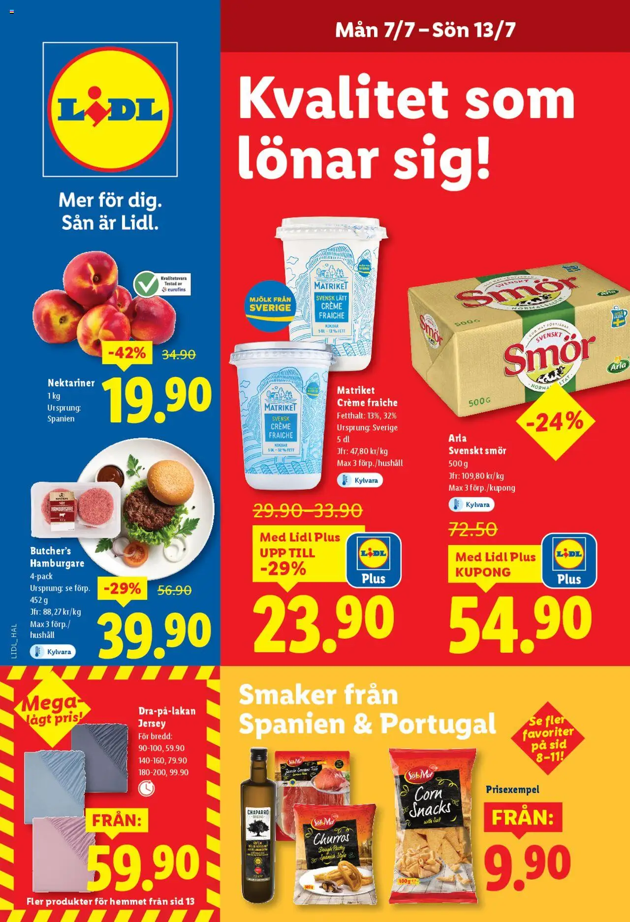 Aktuella reklamblad Lidl är giltig 07/07 2025 > Veckans Erbjudanden gäller från 07/07/2025 till 13/07/2025 sidnummer 1
