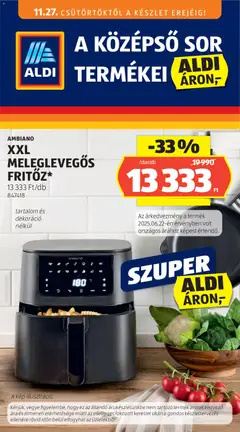Aldi - Középső sor termékei megtekintése, amely érvényes 2025.11.27.-től