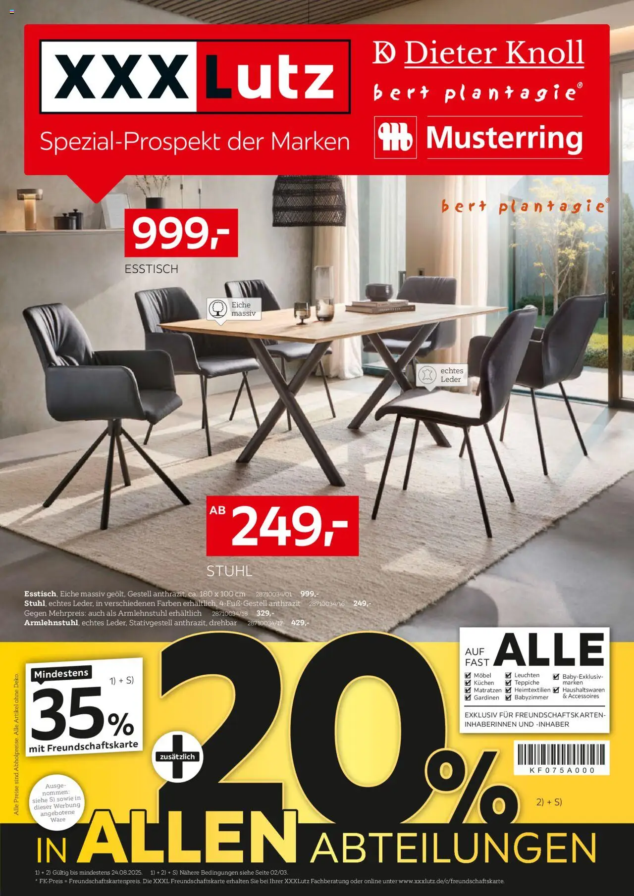 XXXL Lutz Marken Spezial (vom 11.08.2025 - 24.08.2025) - Kuchen, Esstisch, Stuhl